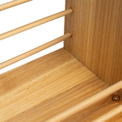Étagère murale. étagère à accrocher au mur en bois de peuplier verni - Longueur 30 x Largeur 12 x Hauteur 14 cm