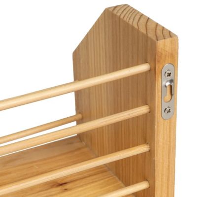 Étagère murale. étagère à accrocher au mur en bois de peuplier verni - Longueur 30 x Largeur 12 x Hauteur 14 cm