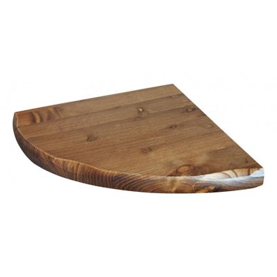 Étagère murale, étagère en bois, étagère d'angle, étagère murale, noyer, 25x25x2,4 cm - Saturno