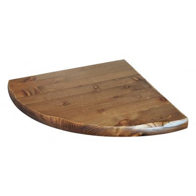 Étagère murale, étagère en bois, étagère d'angle, étagère murale, noyer, 35x35x2,4 cm - Saturno