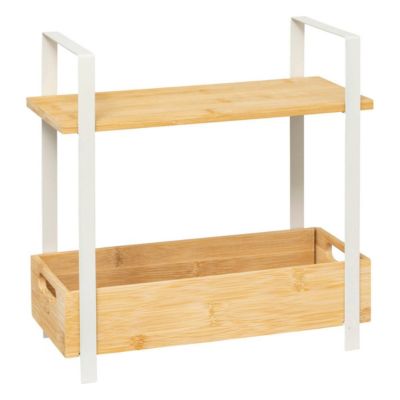 Étagère Ordera 2 niveaux avec bac de rangement en bambou - Beige- 5five
