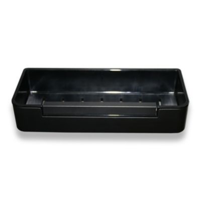 Étagère Tablette murale de salle de bains douche et bain avec raclette de douche intégrée - DK619 - Noir (mat)
