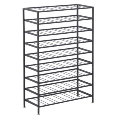 Étagère à vin rack pour bouteilles range-bouteilles capacité 54 bouteilles dim. 63L x 25l x 91H cm métal noir