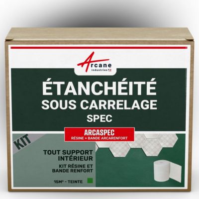 étanchéité douche salle de bain sous carrelage et béton ciré kit  - 15 m² - ARCANE INDUSTRIES