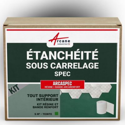 étanchéité douche salle de bain sous carrelage et béton ciré kit  - 5 m² - ARCANE INDUSTRIES