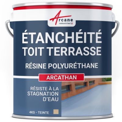 Étanchéité toit terrasse - résine étanchéité colorée- ARCATHAN Beige - RAL 1001 - 4 kg - ARCANE INDUSTRIES