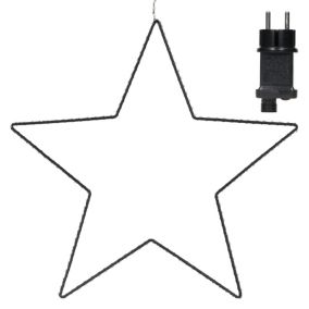 Étoile de Noel 204 LED décoration lumineuse fenêtre sapin minuterie IP44 58 cm
