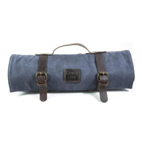 Étui à Couteaux nomade avec poignées Toile et fleur de cuir - KOTAI - Couteau japonais  Bleu 41.7 x 54.3 x 0.7 cm