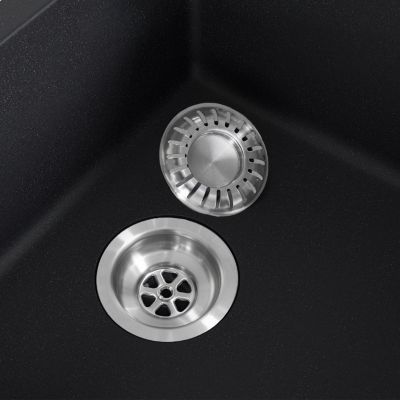 Évier cuisine Granit LOMAZOO Xavi 50x40 cm Noir