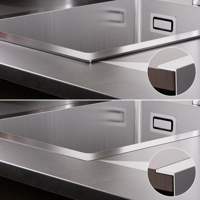 Évier de Cuisine 30 x 45 cm, CECIPA  MAX Évier en inox brossé, Évier 1 Bac Montage Encastré ou Supérieur