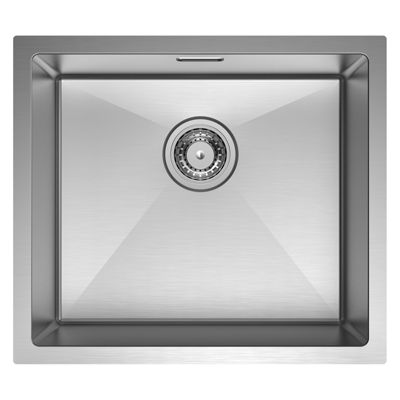 Évier de Cuisine 50 x 44 cm, CECIPA MAX Évier en inox brossé, Évier 1 Bac Montage Encastré ou Supérieur
