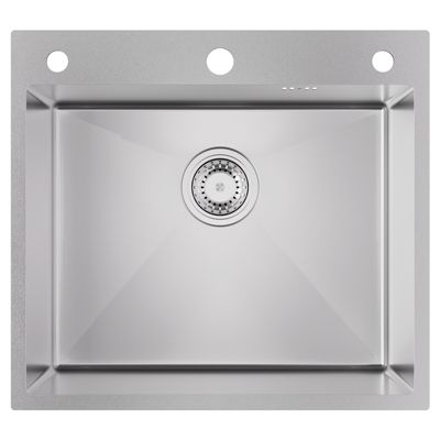 Évier de Cuisine 50 x 45 cm, SOFETIY MAX Évier en inox brossé, Évier 1 Bac Montage Encastré ou Supérieur