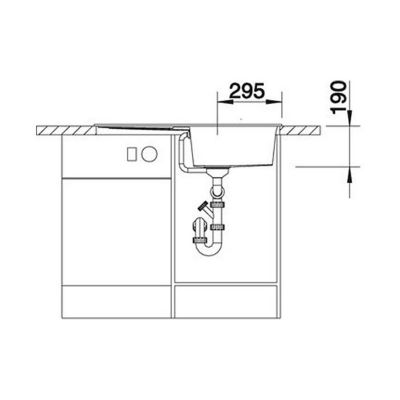 Évier de cuisine - BLANCO - Metra 5 S - Silgranit PuraDur II - 1 bac 19 cm - Anthracite
