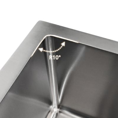 Évier de Cuisine Inox Argent 60x45x20cm 1 bac avec Vidage rapide et haut débit