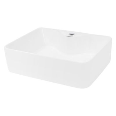 Évier en céramique vasque a poser carré moderne pour salle de bain 480 x 380 mm