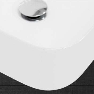 Évier en céramique vasque a poser carré moderne pour salle de bain 480 x 380 mm