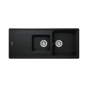 Évier granit noir Schock ELEMENT 2 bacs 1 égouttoir