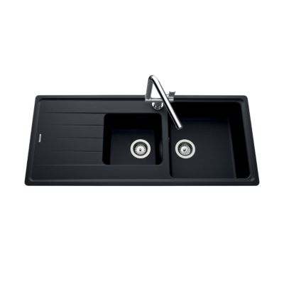Évier granit noir Schock ELEMENT 2 bacs 1 égouttoir
