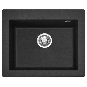 Évier Granit Rea West Xl Black 60X50X22Cm