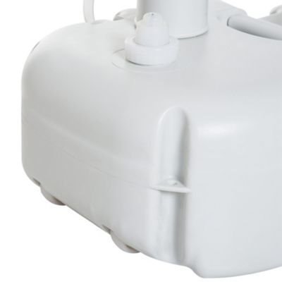 Évier à Main Portable Jardin Extérieur Camping Voyager avec Réservoir d'Eau 17L Pompe à Pied 83 x 50 x 103 cm Gris