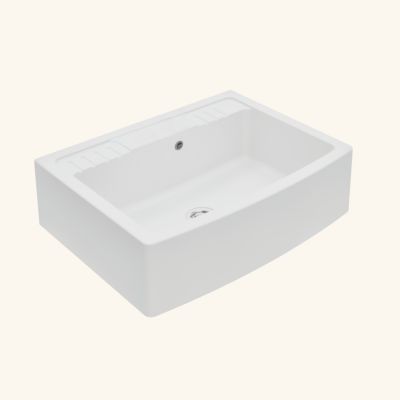 Évier timbre d'office granit blanc grisé FOCA 1 bac