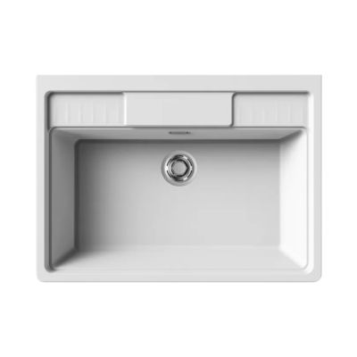 Évier timbre d'office granit blanc SPAZIO