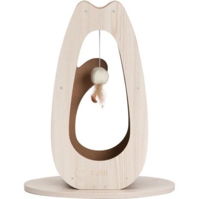 Griffoir pour chat CAT IT Pixi Tall 55 cm finition chene MDF carton remplaçable