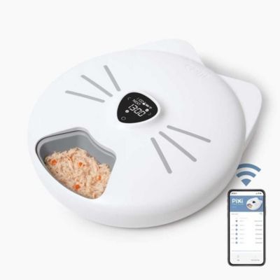 Distributeur automatique pour chat Catit PIXI Smart 6 repas 6x170 ml Blanc avec blocs réfrigérants