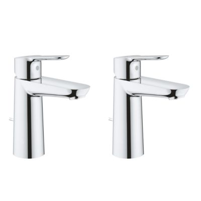 Lot de 2 mitigeurs Lavabo de taille avec tirettes et vidages DN 15 MitigeurM2 DUO