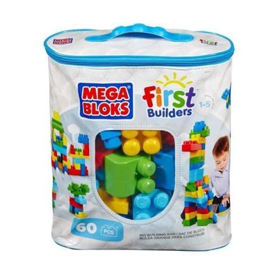 Mattel MEGA BLOKS Sac Medium Bleu 60 Blocs - vue 5