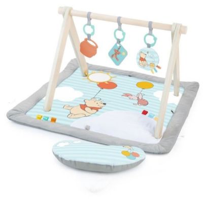 DISNEY BABY Winnie l Ourson Tapis d eveil pliant gris avec arche bois 3 jouets et miroir pour garçon - vue 3