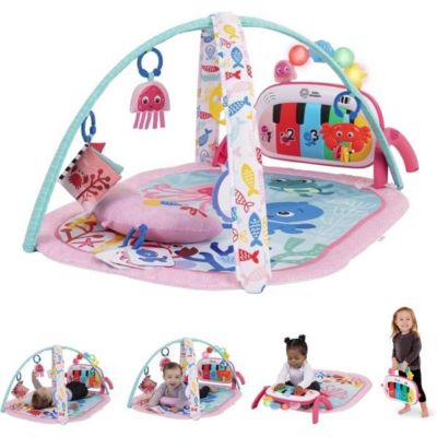 Tapis de sol éveil bébé BABY EINSTEIN Kickin' Tunes 4-en-1 rose multicolore