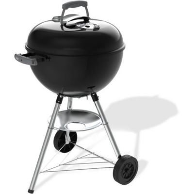 Barbecue a charbon - Weber - Bar-B-Kettle - 47 cm - Thermometre intégré - Acier émaillé - 6 couverts - Noir