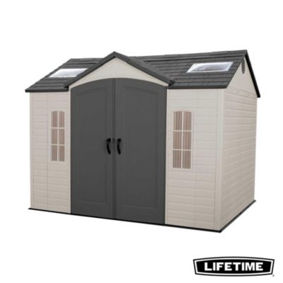 Abri de rangement extérieur Lifetime en résine et acier l.305 x H.241 x P.305 cm 7.47m² beige et mar