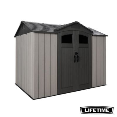 Abri de jardin 60476 en résine gris surface totale 6 07m² Lifetime