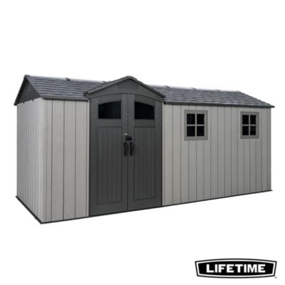 Abri de jardin 60478 en résine gris surface totale 10 66m² Lifetime