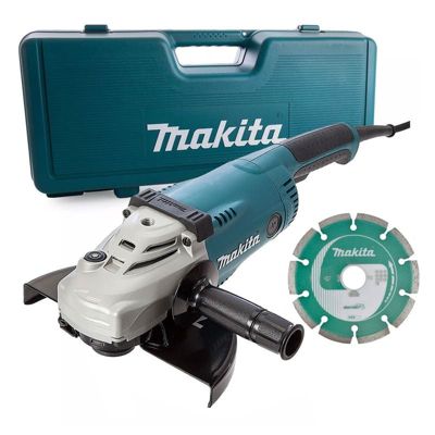 Makita Meuleuse d'angle 230mm 2200W avec disque diamant et c GA9020KD Bleu - vue 3