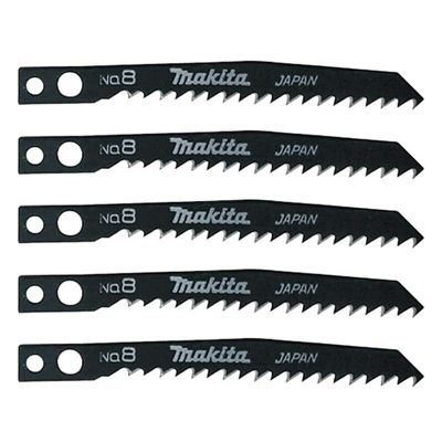 Lames à emmanchement Makita coupe rapide pour bois épaisQté:5 / N°lame:n° 8 / Epais.plas:4 à 50 mm / Epais.bois:4 à 50 mm / Epais.metal:4 à 50 mm / Long. utile:60 mm / Type:HCS / Dentpouce:8 Makita - vue 2
