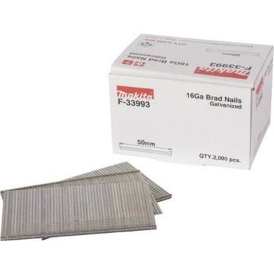Clous brads MAKITA F 33993 50 mm Lot de 200 16GA Galvanisés - vue 5