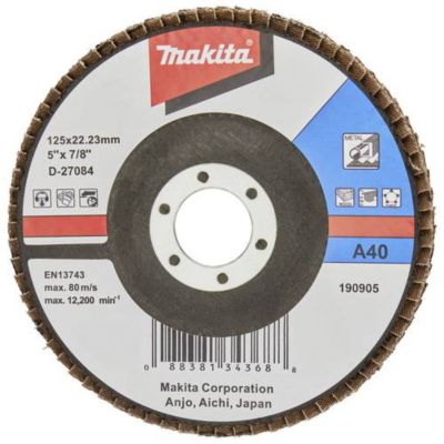 Makita Fächerschleifscheibe 125 mm A40 D 27084 Durchmesser 125 mm Körnung