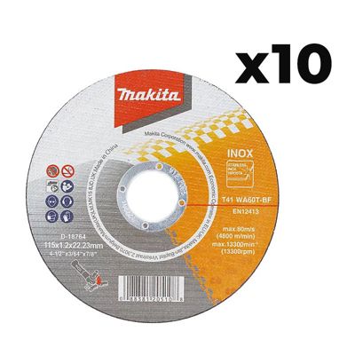Makita D-18764-10 Disques coupe fins 115 mm 1,2 mm Type 41 10 pcs - vue 2