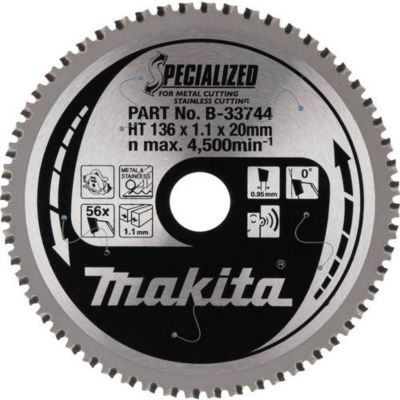 Makita B 33744 Lame de scie circulaire Specialized 136 x 20 x 1 1 mm