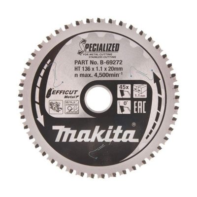 Lame carbure ''Specialized'' Inox et Métal MAKITA B 69319 pour scies circulaires à métaux à batterie 136 mm x 20 mm - vue 3