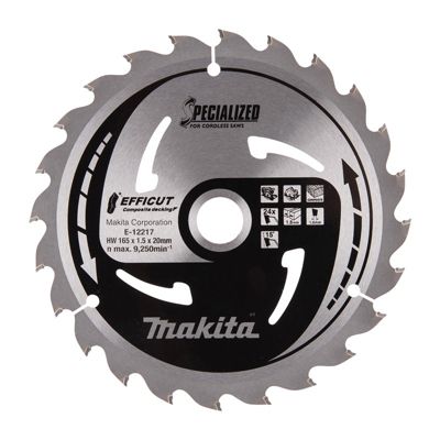 Lame de scie 165x1 5x20 24Z Efficut E 12217