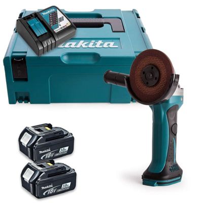 Meuleuse angulaire 18V LXT 115 mm (2x3,0 Ah) en MAKPAC  MAKITA DGA452RFJ