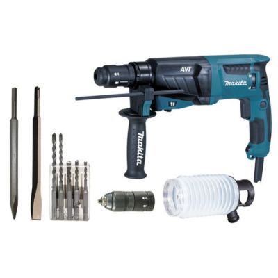 Perforateur burineur MAKITA SDS Plus 26mm Coffret aluminium + Kit d'accessoires HR2631FTX4 - vue 3