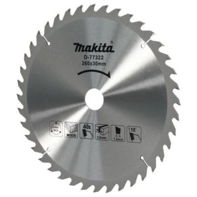 Lame de scie Makita 260X2 6X30 0 mm Z40 18°