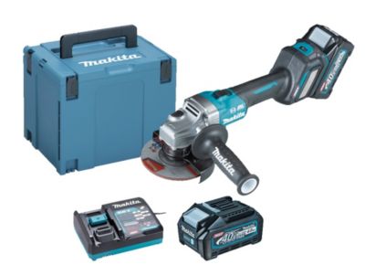 Meuleuse 125mm sur accu XGT 40Vmax avec interrupteur à glissière + 2x BL4040 + DC40RA + Makpac. GA023GM201 - vue 3