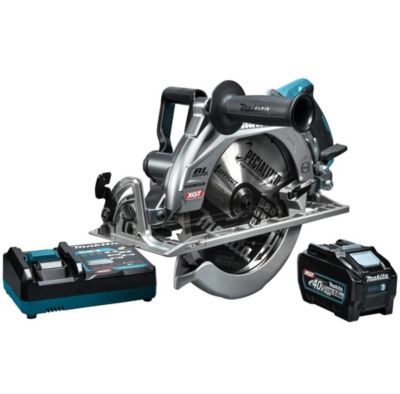 Scie circulaire sans fil 40V XGT à poignée arrière 260 mm MAKITA avec 1 batterie 40V 5Ah chargeur RS002GT101 - vue 2