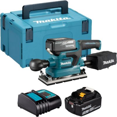 Ponceuse Vibrante Makita 18V LXT – 2 Batteries 18V 5Ah, Chargeur, DBO382RTJ - vue 2